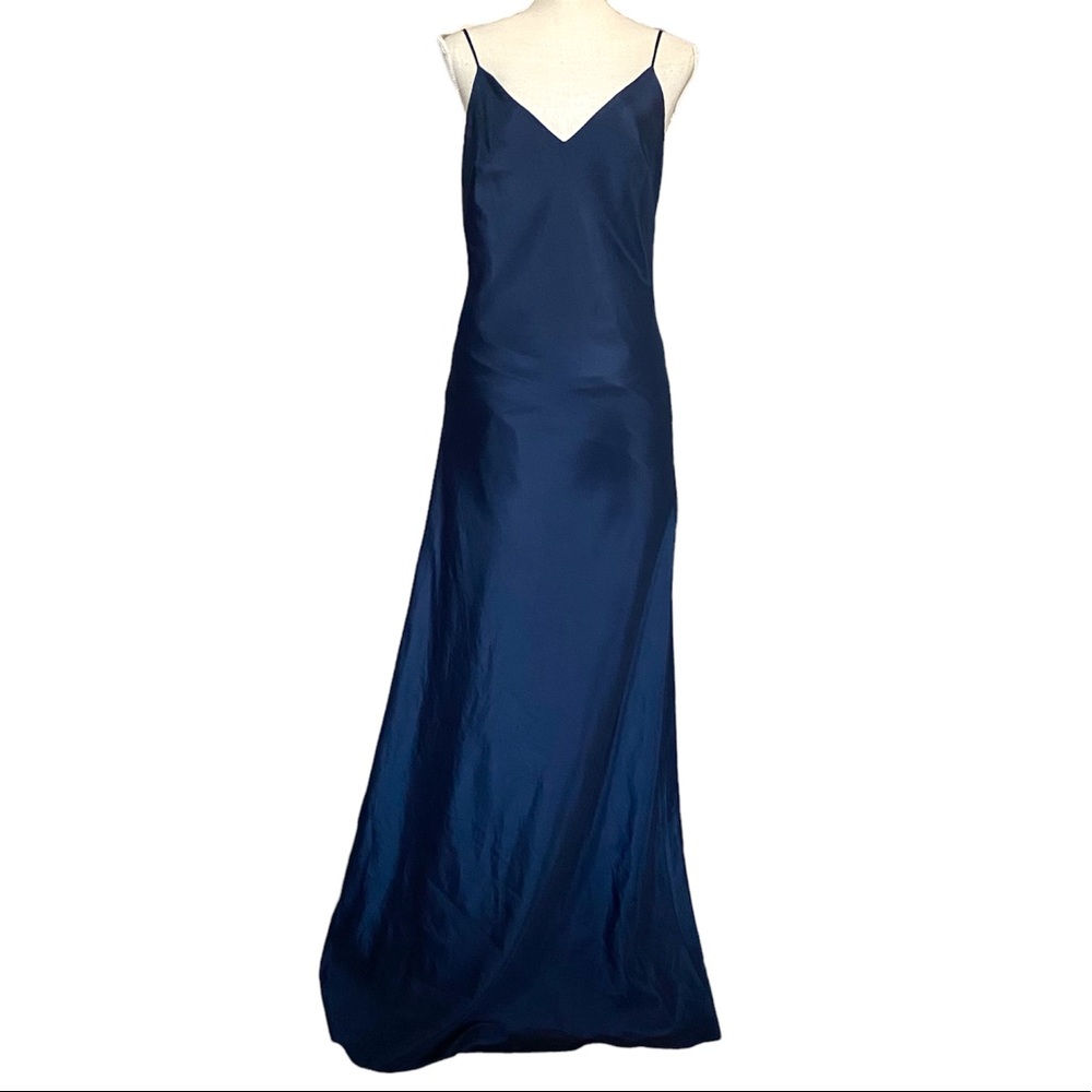 Jenny Yoo Blue slip dress full length size 10